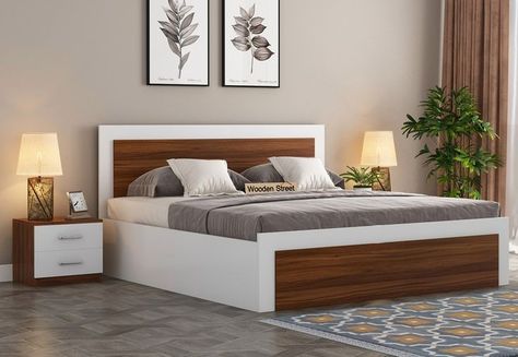 King Size Bed Designs, Modular Bed, Wooden King Size Bed, Beautiful Bed Designs, Beds With Storage, Bed Designs With Storage, Simple Bed Designs, Bed Back Design, Box Bed Design