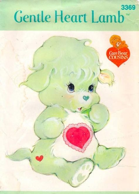 Care Bears Art, Care Bears 80s, Gentle Heart Lamb, Care Bear Cousins, Care Bear Tattoos, Care Bears Vintage, Care Bears Cousins, Wreath Attachments, Magazine Collage