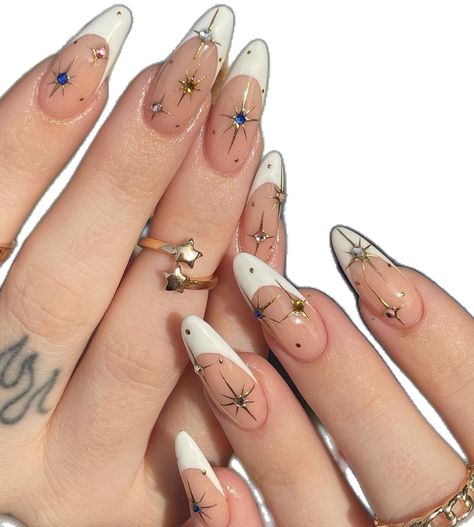 Sun And Moon Nails, Duck Sweater, Nails Oval, New Years Nail Designs, Fake Nails Long, Quick Nail, Milky Nails, Moon Designs, Nails Nude