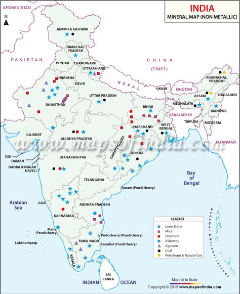 Map of Non Metallic Minerals in India India World Map, Upsc Notes, Map Of India, Ias Study Material, India Information, Teaching Geography, Indian History Facts, Geography Map, India Facts