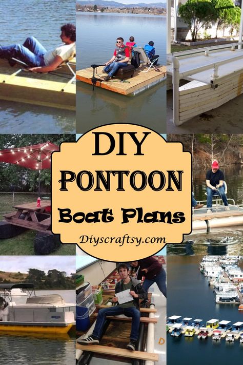 Shanty Boat Plans, Diy Pontoon Boat Ideas, Mini Pontoon Boats Diy, Diy Raft Boat, Pontoon Houseboat Diy, Diy House Boat, Pontoon Diy, Pontoon Boat Makeover Diy, Diy Pontoon Boat