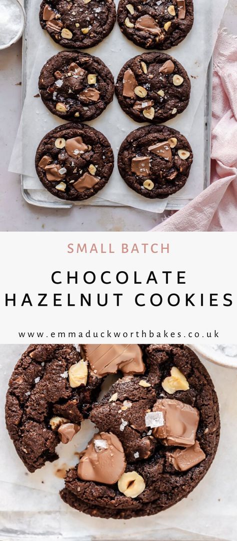 Hazelnut Dessert, Chocolate Hazelnut Cookies, Hazelnut Recipes, Autumn Baking, Resepi Biskut, Winter Baking, Hazelnut Cookies, Bakery Food, Dessert Boxes