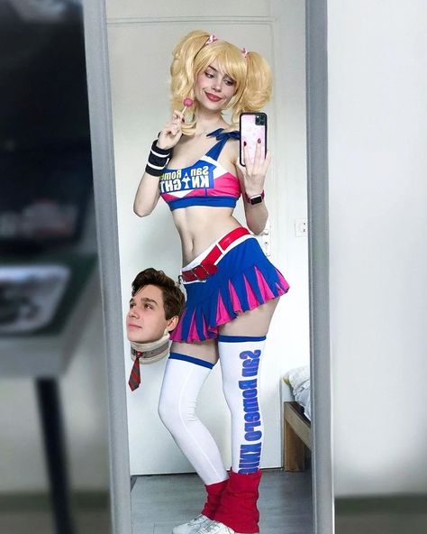 Slay Me Gently With A Chainsaw! 🍭🧟‍♀️📣 @martycipher as Juliet Starling @plamenmen as Nick Carlyle #LollipopChainsaw #JulietStarling #TaraStrong #NickCarlyle #SanRomero #Zombie #ZombieHunter #ZombieApocalypse #WalkingDead #VideoGame #GamerGirl #PlayStation #JulietStarlingCosplay #LollipopChainsawCosplay #VideoGameCosplay #CosplayersOfInstsgram #CosplayersOfIG #Cosplayer #Cosplay #Pigtails #Cheerleader #Lollipop #Selfie Lollipop Chainsaw Outfits, Juliette Lollipop Chainsaw, Juliet Lollipop Chainsaw Cosplay, Lollipop Chainsaw Costume, Lollipop Chainsaw Cosplay, Juliet Starling Cosplay, Lollipop Selfie, Juliet Lollipop Chainsaw, Sucker Punch Costume