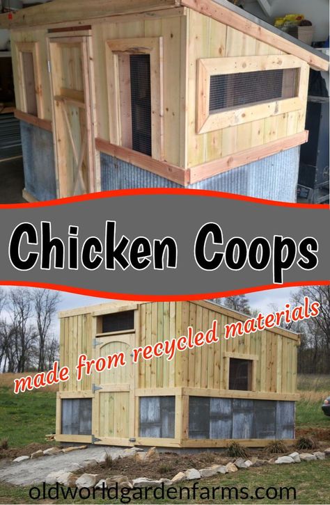 Make A Chicken Coop, Chicken Shelter, Old World Garden, Chicken Coop Pallets, Pallet Projects Garden, Chicken Coup, Diy Chicken Coop Plans, Crate Diy, Garden Pallet