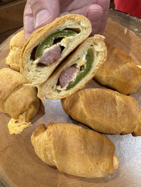 Popper Pigs In A Blanket, Best Jalapeno Poppers, Pig In A Blanket, Cream Cheese Crescent Rolls, Jalapeño Poppers, Camp Chef, Sweet Peppers, Jalapeno Popper, Homemade Ranch