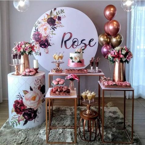 30+ Best Baby Shower Ideas with You 2019 - Page 32 of 33 - My Blog Best Baby Shower Ideas, Baby Shower Menu, Ideas Baby Shower, Rose Gold Party, Rose Party, Gold Baby Showers, בר מצווה, Gold Party, Gold Baby