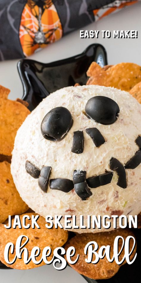 Cheese Ball Halloween Ideas, Jack Skellington Cheese Ball, Mummy Cheese Ball, Halloween Cream Cheese Dip, Halloween Chip Dip, Halloween Cheese Balls, Halloween Cheese Ball Recipes, Halloween Dips Appetizers, Halloween Cheese Tray