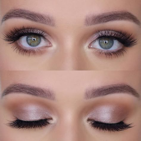 Bridal Makeup For Green Eyes, Rosa Make-up, Natural Summer Makeup, Wedding Hairstyles And Makeup, Hazel Eye Makeup, Wedding Eye Makeup, Makeup For Hazel Eyes, Bridal Makeup Natural, Bridesmaid Hair Makeup