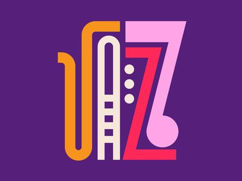 Jazz by Rafael Serra on Dribbble Jazz Logo Design, Jazz Graphic Design, Jazz Illustration, Jazz Design, Jazz Logo, Gif Design, Zoo Logo, Arte Jazz, Festival Logo