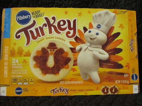 Pillsbury Turkey cookies. Pillsbury Turkey Cookies, Pillsbury Holiday Cookies, Shape Turkey, Turkey Sugar Cookies, Pillsbury Cookie Dough, Pillsbury Cookies, Pillsbury Sugar Cookies, Refrigerated Cookie Dough, Turkey Cookies