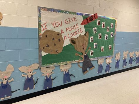 If You Give A Mouse A Cookie Bulletin Board, Cookie Bulletin Board, Bulletin Boards Theme, Mouse A Cookie, Preschool Bulletin, Preschool Bulletin Boards, Curious George, A Mouse, Bulletin Boards