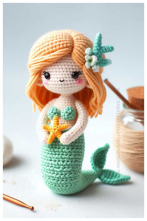 Amigurumi Mermaid Crochet Free Pattern Crochet Mermaid Amigurumi, Crochet Mermaid Plushie, Free Mermaid Crochet Pattern, Crochet Mermaid Doll Free Pattern, Crochet Mermaid Pattern, Mermaid Crochet Pattern Free, Mermaid Crochet Pattern, Mermaid Crochet, Doll Amigurumi Free Pattern