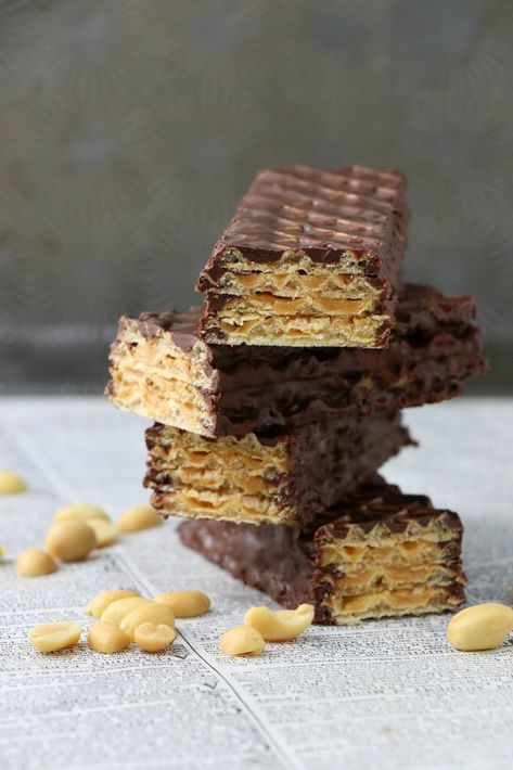 Vegan Nutty Buddy Bars - Labeless Nutrition Nutty Bars Recipe, Buddy Bars, Life Bucket List, Nutty Bars, Nutty Buddy, Homemade White Bread, Chocolate Wafer, Little Debbie, Easy Baking Recipes Desserts