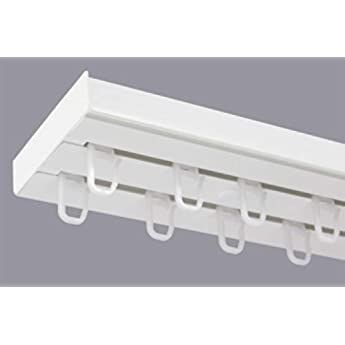 KARPOL Single Curtain Rail Track PCV Ceiling SET with HOOKS 118cm : Amazon.co.uk: Home & Kitchen Double Door Bathroom, Ceiling Curtain Track, Ceiling Curtains, Plastic Curtains, Double Bed Sheets, Curtain Clips, Double Curtains, Curtain Rails, Double Barn Doors