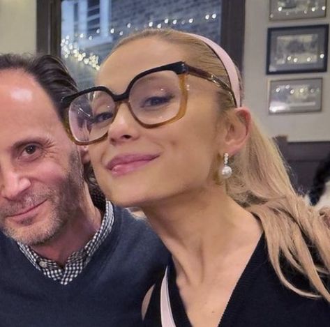 Ariana Grande Glasses, Ariana Grande 2023, Ariana Grande Profile, 2023 Era, Someone Like U, Ariana Grande Aesthetic, Ariana Grande Hair, Big Glasses, Ponytail Girl