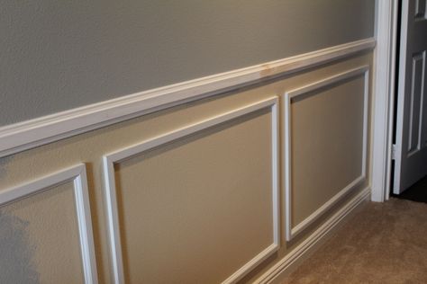 Wainscot Installation Simple Wainscoting, Panel Wainscoting, Ranch Cottage, Moulding Ideas, Craftsman Wainscoting, Molding Detail, Wainscoting Staircase, Wainscoting Living Room, Wainscoting Height