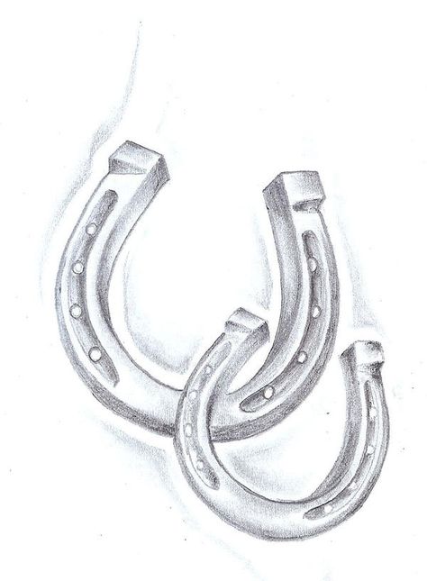 Horseshoe by 2Face-Tattoo on DeviantArt Horse Shoe Drawing, Horseshoe Tattoo, Horse Shoe Tattoo, Cowgirl Tattoos, Shoe Tattoos, Country Tattoos, Geniale Tattoos, Horse Tattoo, Horse Shoe