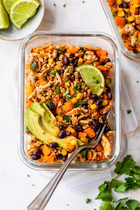 Turkey Sweet Potatoes Skillet, Avery Cooks Recipes, Ground Turkey And Black Beans, Ground Turkey And Butternut Squash Meals, Low Cal Ground Turkey Recipes, Low Calorie Ground Turkey Recipes, Recipes Using Black Beans, Ground Turkey Salad, Dinner With Ground Turkey