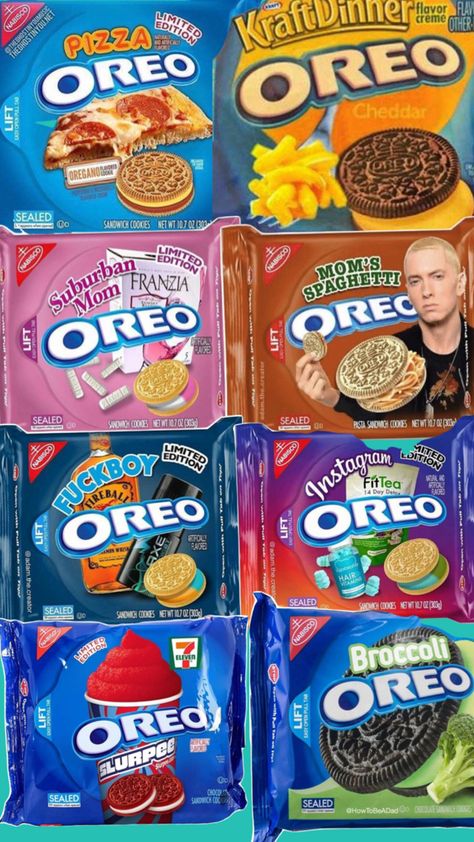 Weird Food Flavors, Weird Food Pictures, Weird Oreo Flavors Real, Snacks To Get From The Store, Funny Oreo Flavors, Weird Food Combos, Creepy Love, Weird Oreo Flavors, Pop Tart Flavors