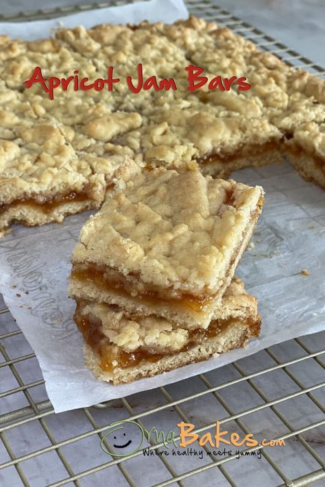 Apricot Jam Bars - OrnaBakes Apricot Bars Recipe, Apricot Bars, Jam Bars, Jam Cookies, Jewish Girl, Oat Bars, Apricot Jam, Cookie Bar Recipes, My Childhood