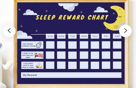 Sleep Reward Chart, Toddler Sleep Chart, Bedtime Chart, Sleep Chart, Progress Tracker, Printable Reward Charts, Sticker Chart, Toddler Sleep, Star Chart