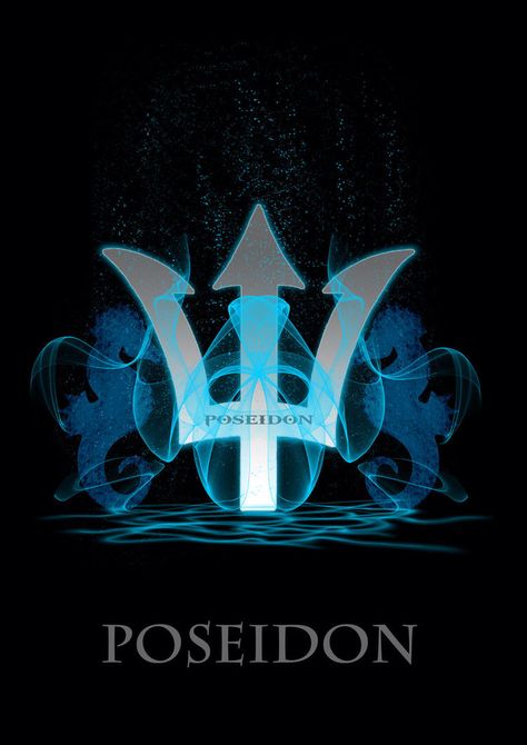 Poseidon Trident symbol Poseidon Symbol, Percy Jackson Cabins, Poseidon Trident, Percy Jackson Wallpaper, Greek Symbol, Legends And Myths, Percy Jackson Fan Art, Percy Jackson Art, Rick Riordan Books