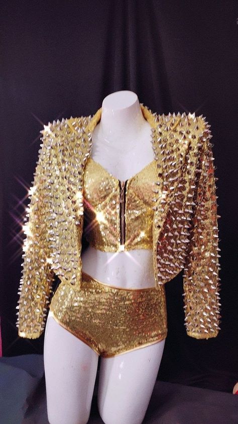 Stage Costume Design, Outfits Nightclub, Sequins Jacket, Wrestling Outfits, Dance Style Outfits, Prom Outfit, Dancer Costume, Bar Outfit, Jazz Dance Costumes