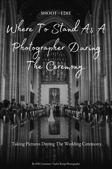 infographic stating where to stand as a photographer during the ceremony Indoor Wedding Ceremony Photos, Small Wedding Ceremony Photography, Indoor Wedding Photo Ideas, Indoor Wedding Ceremony Photography, Wedding Ceremony Photo Ideas, Indoor Wedding Photos, Church Wedding Photos, Wedding Ceremony Photography, Small Wedding Photography