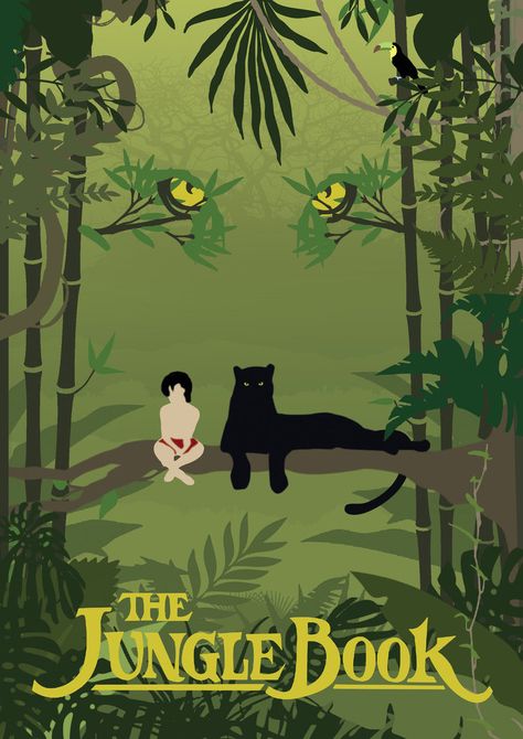 The Jungle Book - Fan Poster by JorisLaquittant Jungle Book Poster, Baloo The Bear, Book Fan Art, Jungle Images, Shere Khan, Channel Branding, Nature Collage, Jungle Illustration, Book Poster