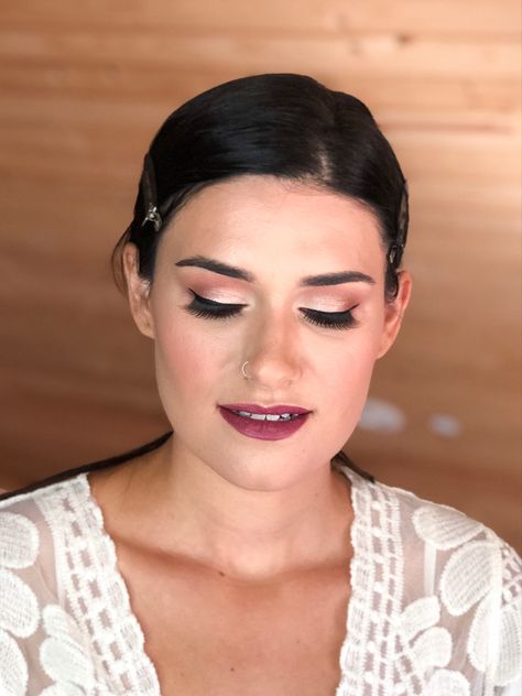 Magenta Lip, Maroon Lips, Wine Lips, Classy Bride, Dark Lip, Berry Lipstick, Yosemite Elopement, Bridal Makeup Wedding, Bold Lip