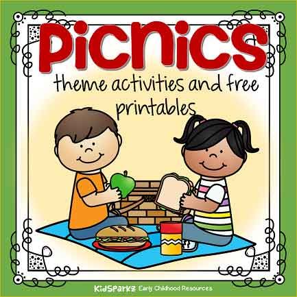 Picnics theme activities and printables for Preschool and Kindergarten - KIDSPARKZ Picnic For Preschoolers, Picnic Books Preschool, Picnic Kindergarten Activities, Picnic Theme Crafts Preschool, Picnic Lesson Plans Preschool, Picnic Preschool Theme, Picnic Crafts For Toddlers, Preschool Picnic Theme, Picnic Crafts Preschool