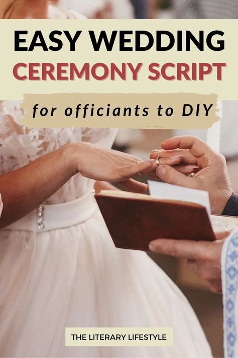 Simple Wedding Ceremony Script, Wedding Officiant Attire, Officiant Attire, Wedding Officiant Business, Ceremony Outline, Wedding Officiant Speech, Wedding Officiant Script, Ceremony Script, Marriage Officiant