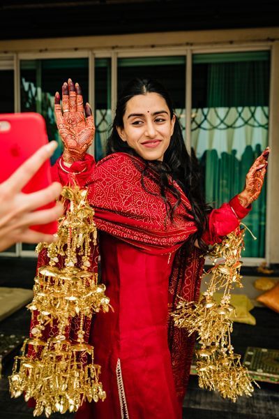 Weddings, Indian Wedding Planning Online - WedMeGood Chooda Ceremony Outfit, Wedding Chooda Bridal, Kaleere Punjabi Traditional, Kalera Bridal, Kaleera Designs, Choora Ceremony, Bridal Kaleere, Bridal Kalire, Wedding Jewellery Designs