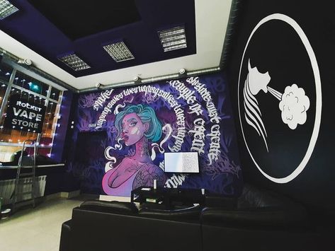 Tattoo Shop Interior, Tattoo Shop Decor, Tattoo Lounge, Tattoo Studio Design, Friendship Wallpaper, Sneakerhead Room, Tattoo Salon, Interior Murals, Studio Tattoo