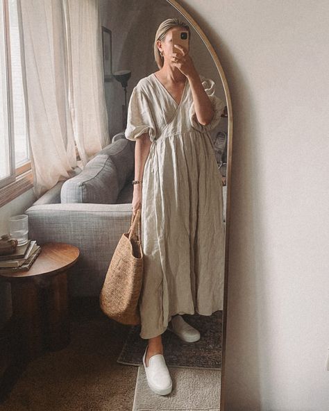 Linen Woman Outfit, Casual Linen Dress, Plus Size Linen Outfits, Neutral Fits, Linen Outfits, Boho Chique, 2024 Fashion Trends, Linen Clothing, Small Business Saturday