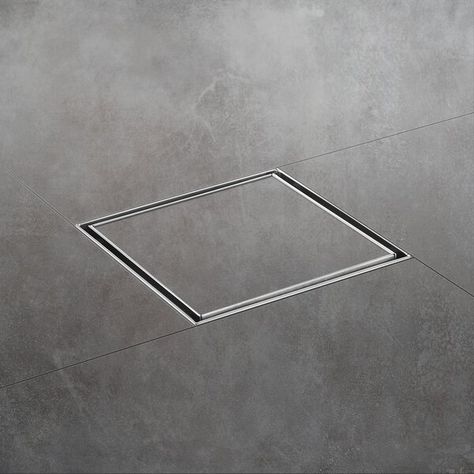 SaniteModar Tile-in Shower Drain & Reviews | Wayfair Drain Tile, Shower Drains, Brass Shower, Stainless Steel Bathroom, Shower Drain, Floor Drains, Square Tile, Bathroom Flooring, Drain