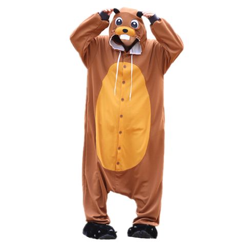 Online Shop New Animal Beaver Pajamas Sleepwear Cartoon Sleepsuit Pajamas Cosplay Costume Adult Unisex Onesies | Aliexpress Mobile Pyjamas Onesie, Animal Cosplay, Womens Onesie, Funny Pajamas, Chat Kawaii, Onesie Costumes, Animal Onesie, Unisex Onesies, Womens Pajamas