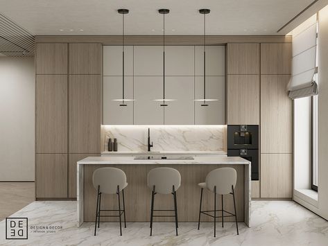 Сообщить Minimal Kitchen Design, Minimalism Design, Minimal Kitchen, Open Plan Kitchen Living Room, Soft Minimalism, Revit Architecture, Modern Kitchen Interiors, Hotel Interior Design, House Design Kitchen