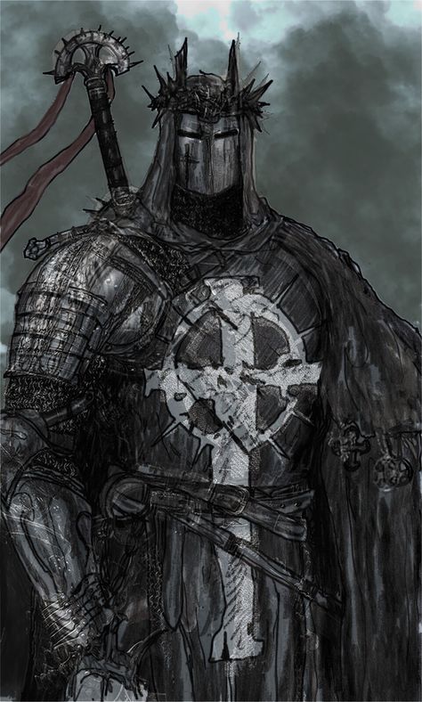 Dark Crusader, Taylan Fidan on ArtStation at https://www.artstation.com/artwork/Dv666o Dark Crusader Art, Lords Of The Fallen Art, Black Prior For Honor Art, Armor Dark Souls, The Lords Of The Fallen, Dark Souls Knight, Dread Knight, Dark Crusader, Fallen Knight