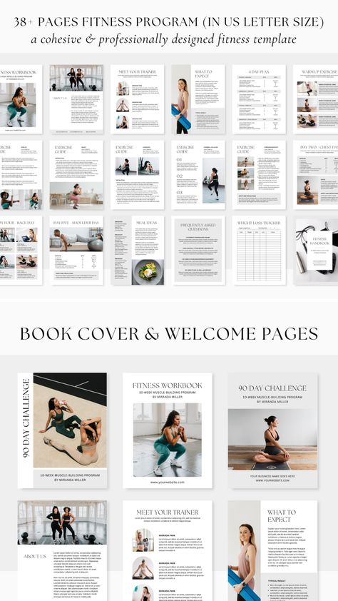 Fitness Guide For Women, Fitness Ebook Template, Exercise Template, Online Personal Training Business, Physical Therapy Business, Fitness Ebook, Photography Major, Personal Training Business, Email Marketing Design Inspiration