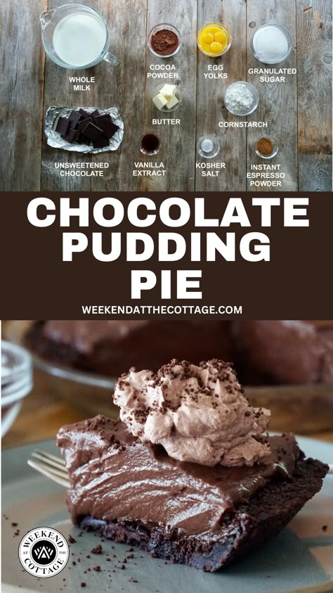 Homemade Chocolate Pudding Pie, Mocha Whipped Cream, Easy Homemade Pie, Girl Guide Cookies, Dark Chocolate Pudding, Chocolate Pudding Pie, Cream Filled Cookies, Homemade Pie Recipes, Chocolate Extract