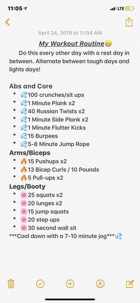 My workout routine 🌸🔥💦 Workout Aesthetic Plan, Good Work Out Routines, Gym Routine Notes, Daily Excersise Routine, Everyday Gym Workout Routine, Gym Excersise Routine, Aesthetic Workout Routine Notes, Workout Routine Aesthetic, Notes Workout Routine