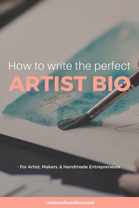 Artist Bios: Everything you need to know about writing the perfect Artist Biography. What is an artist bio and why is it important? What should I include in my artist bio? Top tips on writing your artist bio. Artist Bio Example, Biography Ideas, Art Biz, What Is An Artist, On Writing, Artist Blog, Artist Biography, Artist Bio, Selling Art Online