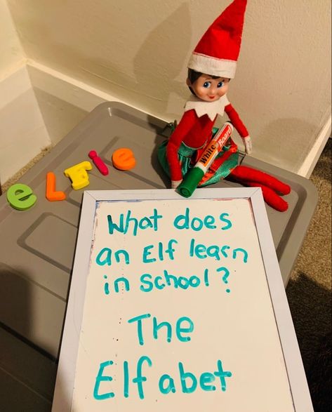 50+ CREATIVE LAST MINUTE ELF ON THE SHELF IDEAS - Stylin by Sarita Santa Letter Elf On Shelf, Elf On The Shelf For Preschoolers, Elves Were Back, Elf Cheerleader Ideas, Elf On The Shelf Returns Ideas Funny, Elf On The Shelf New Ideas, Elf On The Shelf For Classroom, Elf On The Shelf Letter Arrival, School Elf On The Shelf Ideas