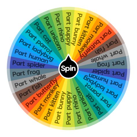 Spin The Wheel Gacha Oc, Spin The Wheel Oc Challenge, Oc Spin The Wheel, Oc Wheel, Spin Aesthetic, Random Color Generator, Animal Human Hybrid Oc, Character Wheel, Spider Human