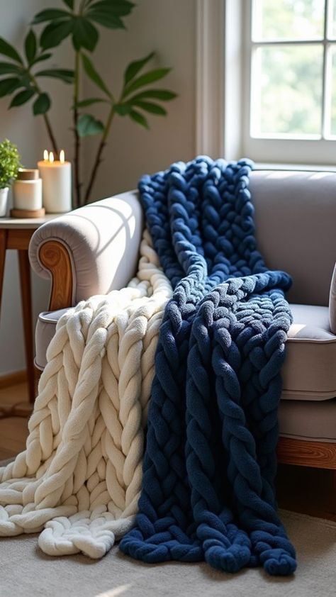 Chunky Crochet Blanket Crochet Blanket Ideas, Diy Throws, Chunky Blankets, Chunky Crochet Blanket Pattern, Chunky Crochet Blanket, Blanket Ideas, Crochet Blanket Pattern, Chunky Blanket, Chunky Crochet