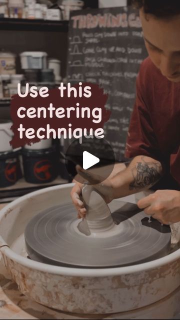 Throwing Ceramics Pottery Wheel, How To Pottery, Beginner Wheel Throwing Projects, Pottery Throwing Techniques, Centering Pottery, Pottery Wheel Projects Inspiration, Wheel Throwing Tips, Pottery On Wheel Ideas, Outdoor Pottery Ideas