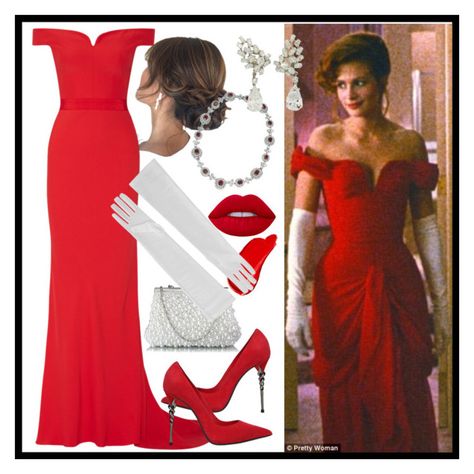 "Pretty Woman" by terryandjim ❤ liked on Polyvore featuring Alexander McQueen, Burberry, Bulgari and Le Silla Pretty Woman Costume Red Dress, Julia Roberts Pretty Woman Red Dress, Iconic Red Dress Looks, Vintage Hollywood Dresses Red Carpets, Julia Roberts Pretty Woman Outfits, Pretty Woman Movie Outfits, Pretty Women Outfits Movie, Pretty Woman Red Dress, Vintage Hollywood Dresses