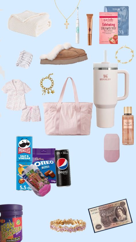 Sleepover needs Spend The Night Bag, Oreo Bites, 2024 List, Pink Lifestyle, Bank Of England, Peel Off Mask, Bag Essentials, Essential Bag, Oreo