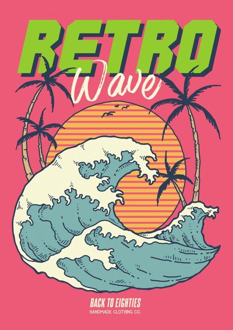 Wallpaper Retro, Retro Wave, Bedroom Wall Collage, Picture Collage Wall, Retro Waves, Photo Wall Collage, Retro Designs, Retro Wallpaper, Poster Retro